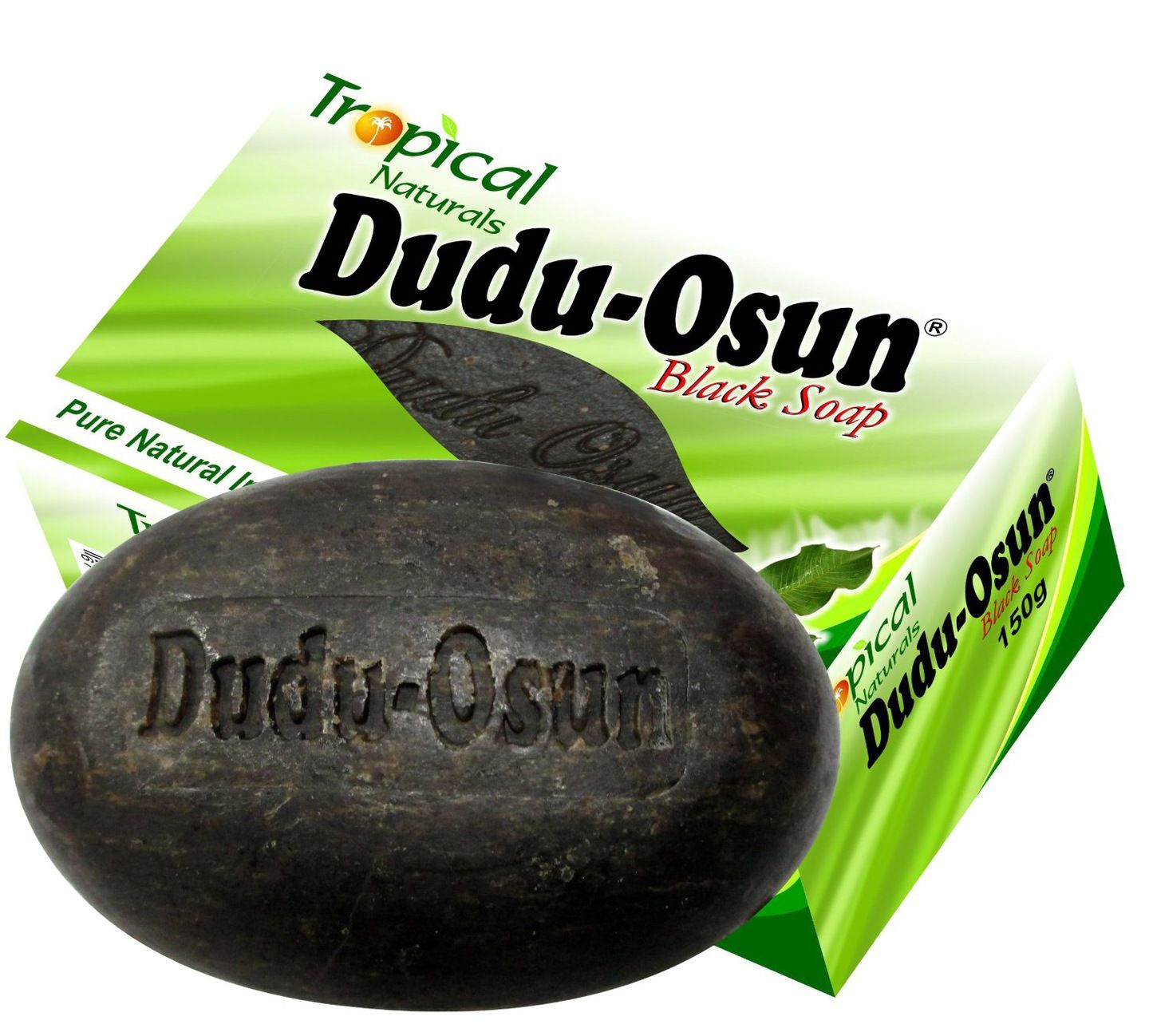 Африканское черное мыло от псориаза, дерматозов и сухой кожи Dudu-Osun, Tropical Naturals 150 гр