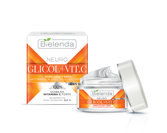 Увлажняющий крем активатор блеска и молодости SPF 20 дневной Bielenda BIELENDA NEURO GLICOL + VIT. C