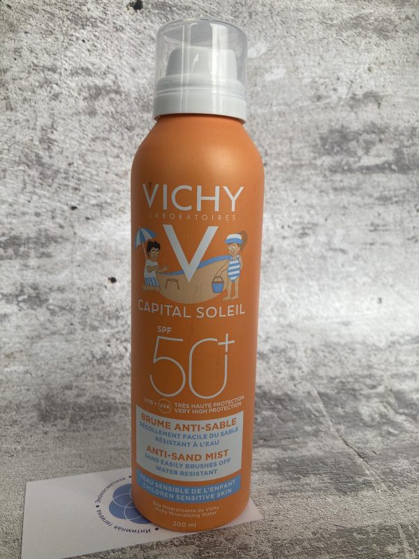 Спрей-вуаль детский анти-песок для лица и тела VICHY Capital Soleil SPF50+, 200мл  