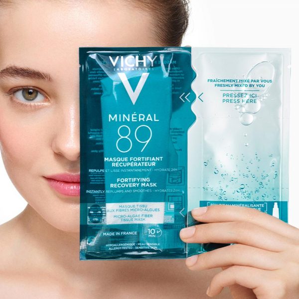 Экспресс-маска на тканевой основе МИНЕРАЛ 89 для интенсивного увлажнения и укрепления барьера кожи, VICHY 29 г  