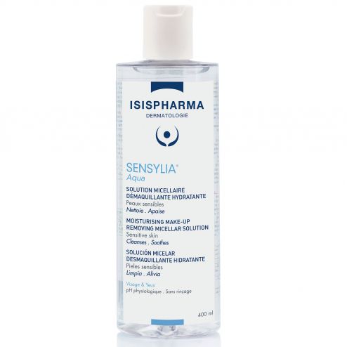 Увлажняющая мицеллярная вода для снятия макияжа для чувствительной и обезвоженной кожи ISISPHARMA Sensilia Aqua (Сенсилия Аква) 400мл  
