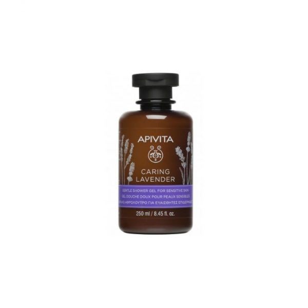 Гель для душа для чувствительной кожи  Лаванда  APIVITA Caring lavender,250 мл  