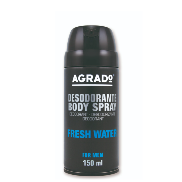 Дезодорант спрей для тела Agrado СВЕЖЕСТЬ ВОДОПАДА мужской / Fresh Water Body Spray Deodorant for men, 150мл  